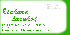 richard larnhof business card
